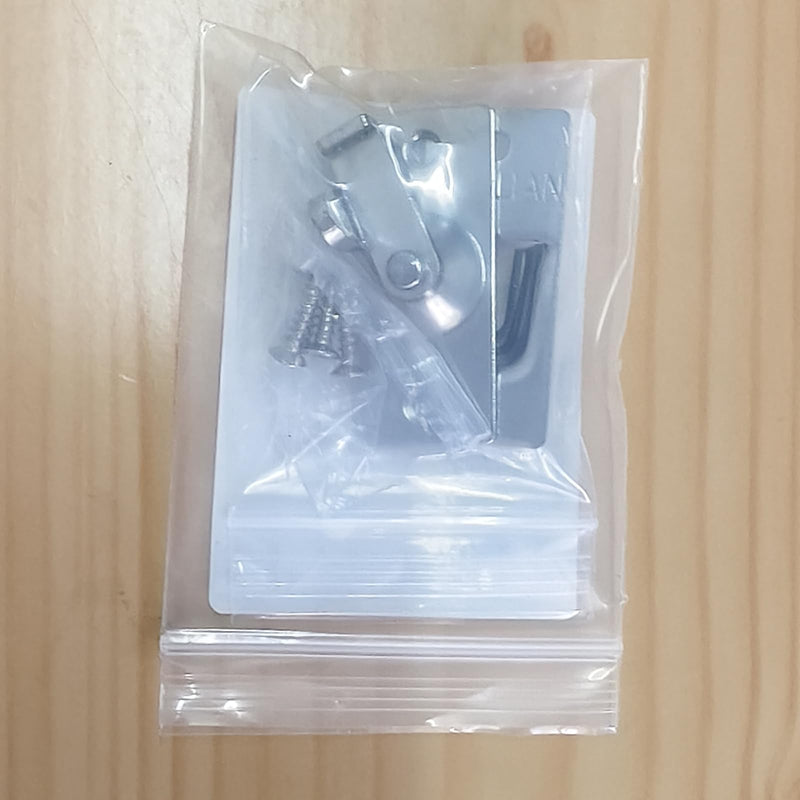 WANLIAN Mini Size 90 Degree Door Latch Sliding Door Lock Screen Door Latch Pocket Door Latch Silver1