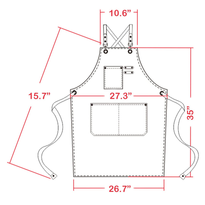 carrotez Adjustable Over sized Plus Size Canvas Apron with Pockets Men and Women Aprons Mint