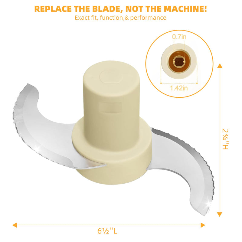 Replace for Cuisinart DLC-001TXA, DLC-7, CSR Steel Blade,Compatible with Cuisinart 14 Cup DFP-14BCNY DFP-14BCNR DFP-14N etc food processor,DLC-001TXB Main Stainless Steel Chopping Blade