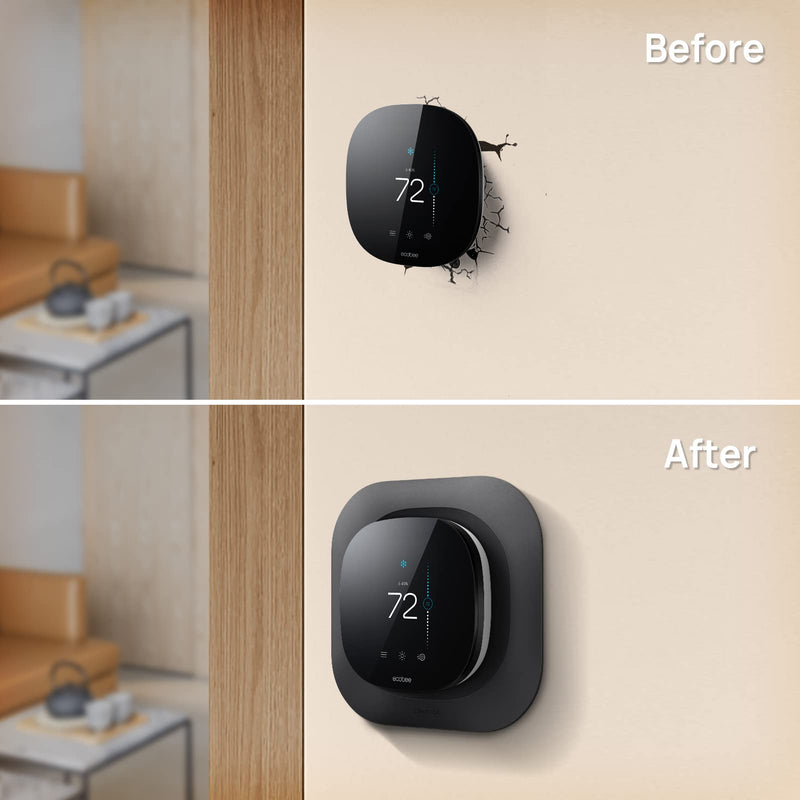 CaseBot Wall Plate for 2022 Ecobee Smart Thermostat Premium & 2022 Ecobee Smart Thermostat Enhanced, Practical and Stylish Trim Kit Bracket Mount Cover, Easy Installation, Matte Black