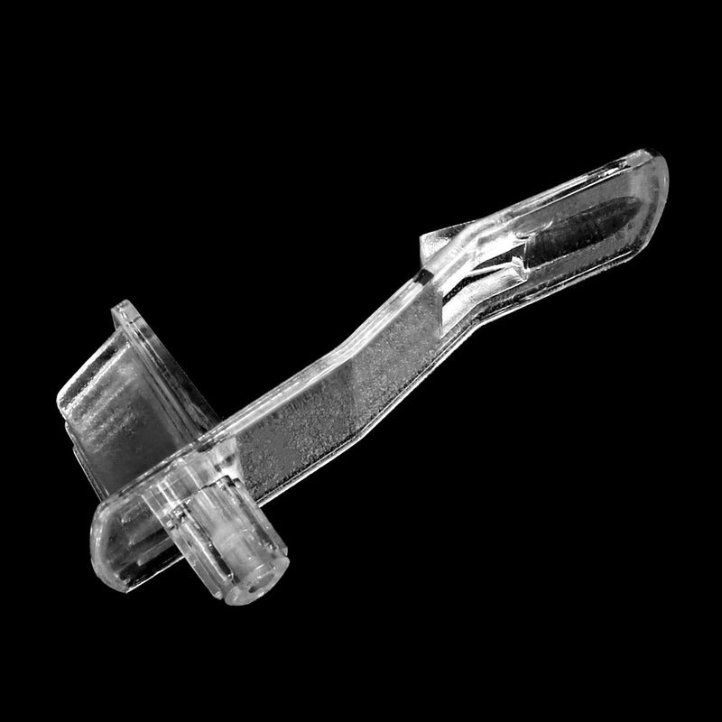 Shelf Support Peg LUORNG 20PCS Clear Plastic Locking Shelf Support Pin Clips, Cabinet Shelf Pins for 1/4inch Diameter Hole and 25/32inch Shelf,Self-Locking Bracket Clips