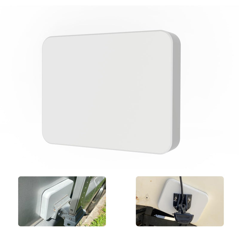 Transducer Mounting Board，Screwless Resistant Transducer Mounting Plate kit , No Screwing into Boat Hull, Freely Installed on the Boat, 4.5"*3.5" Standard Size (White)