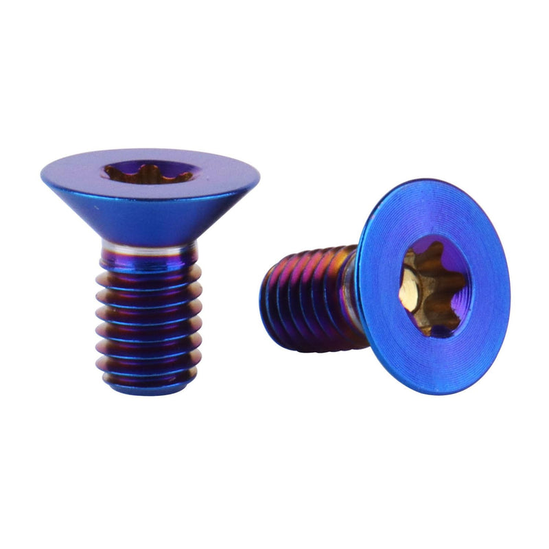 Titanium Torx Bolt M5x10mm Countersunk Flat Head Screw Pack of 10 (Burnt Blue) Burnt blue