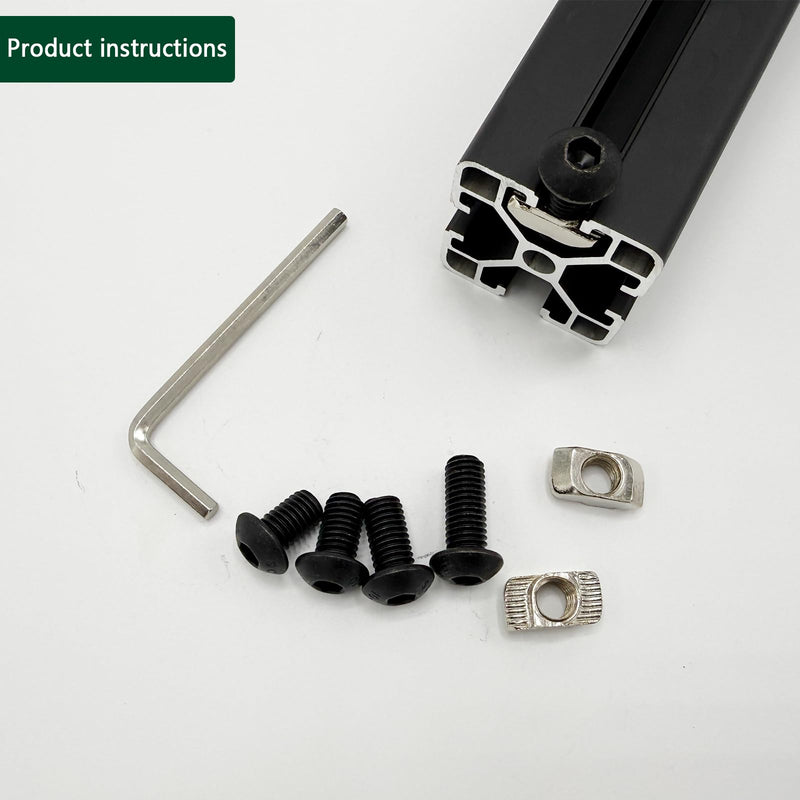 240Pcs 2020 Aluminum Extrusion Hardware Accessories, M5 T Nuts scerws kit for Balck 8020 2040 2020 V T Slot Rail Aluminum Extrusion Profile Connectors