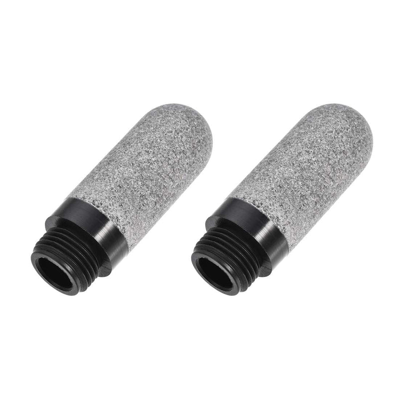 uxcell Pneumatic Air Muffler G1/2 Male Thread Plastic Breather Exhaust Muffler 2pcs