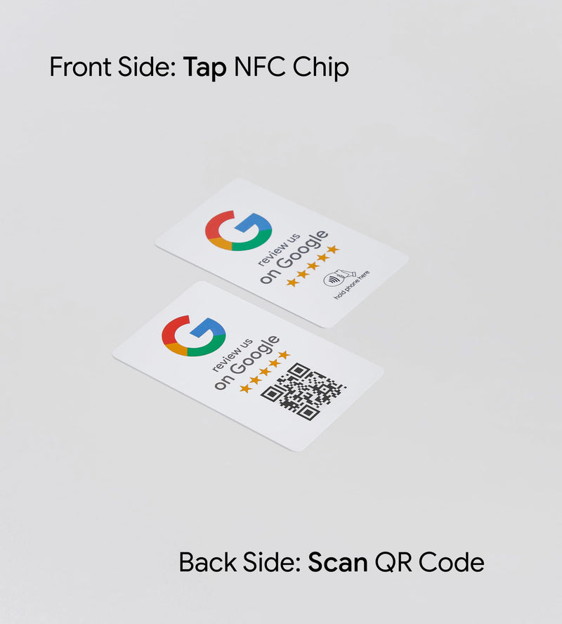 Google Review Card - NFC and QR Code, Easy Setup, for All Businesses (3-Pack) 3