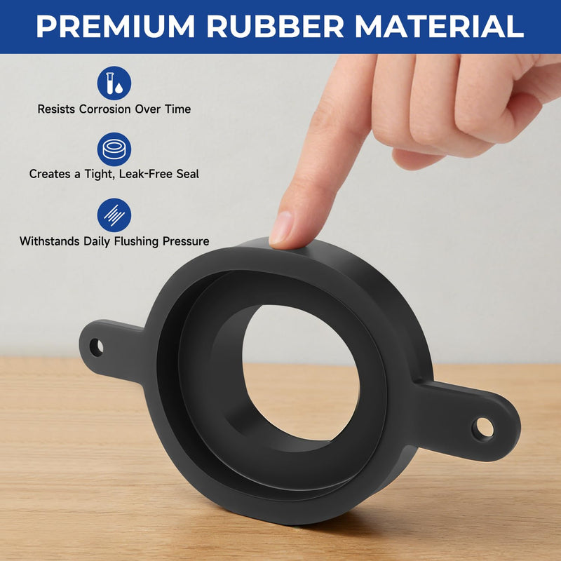 Toilet Tank to Bowl Gasket Toilet Seat Seal Compatible With Briggs 2" Flushometers Replace#: B351461 351461，2 hole gasket