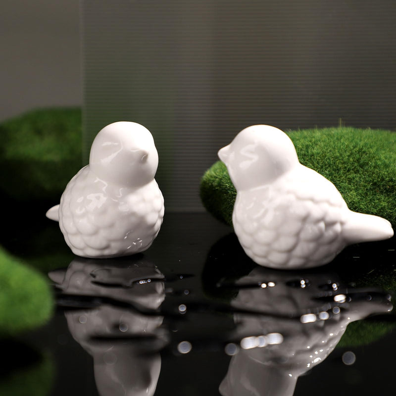 2pcs Ceramic Toilet Bolt Covers, Ceramic Cute Bird Covers Toilet Bolts Toilet Bolt Caps Easy installation Set for Bathroom Decor