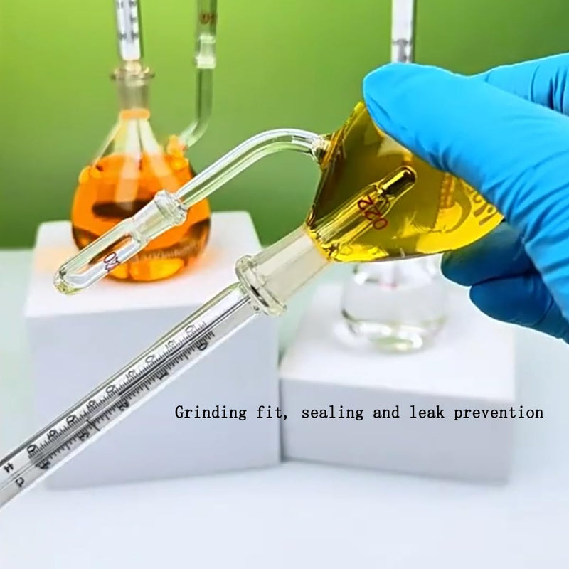Laboratory Glass Pycnometer with Thermometer Borosilicate Glass Specific Gravity Bottle Lab Glassware for Determining Liquid Density Labs (10ml) 10ml