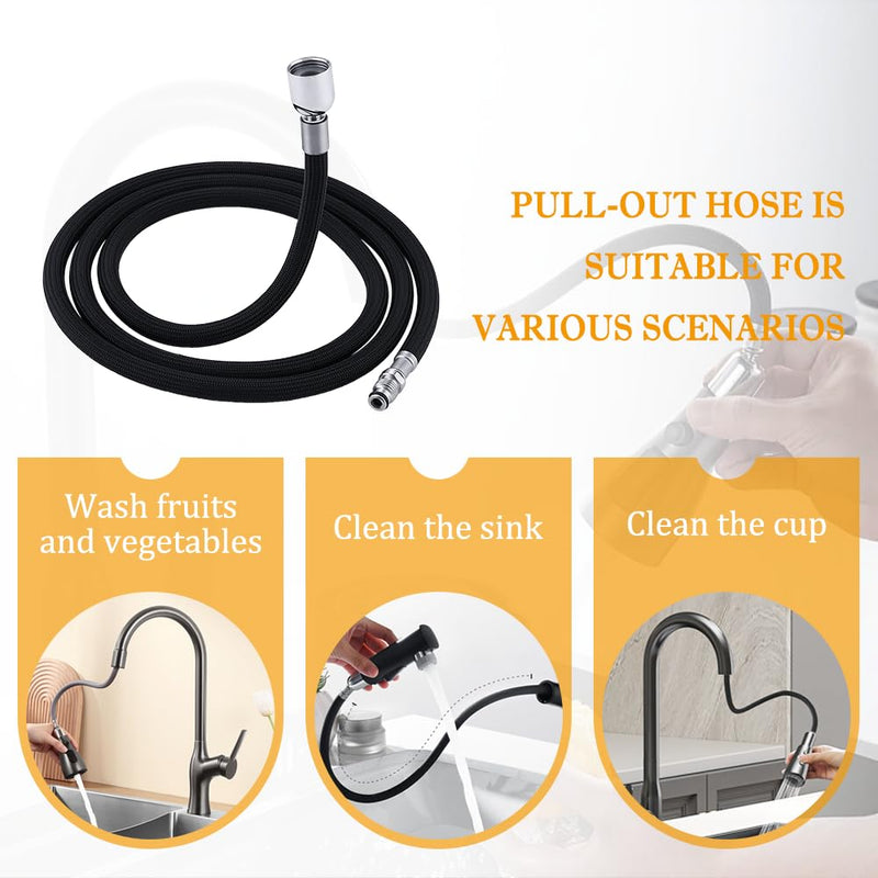 K-1219935-BC Hose Kit for Kohler Pull-Down Kitchen Faucet, Pull-Out Hose with 13.5oz Weight Ball, Classic Pull-Out Hose for Kohler K-1219935-BC/K-1304674-BC Hose Replacement Parts - NewNest Australia