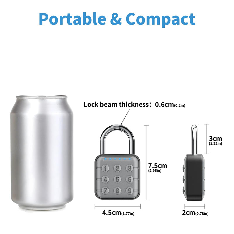 Combination Lock, Combination Lock for Locker, Locker Lock & Gym Locker Lock - High Security, Easy to Use for Gym, School, Travel, Outdoor Gray