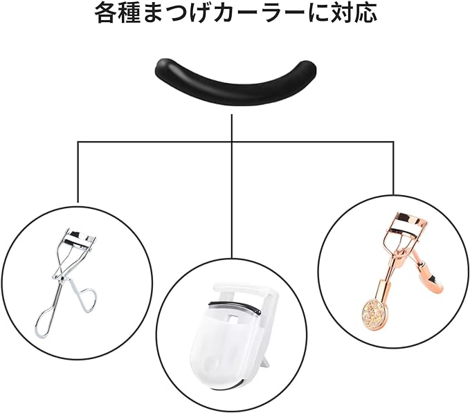 Eyelash Curler Replacement Rubber [Set of 30] Buffer, Replacement Rubber Buffer, Replacement Silicone Pad, Flexible, Elastic, Durable, Black - NewNest Australia