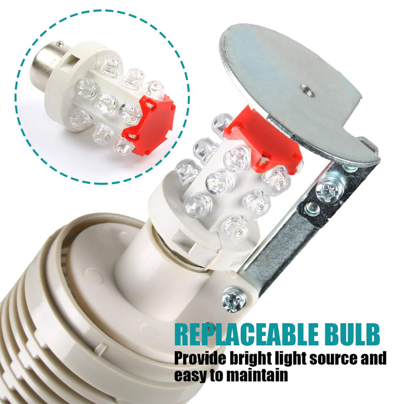 LUBAN Industrial 1-Layer Stack LED Warning Light with Buzzer for Safety, DC 12V 12V with Buzzer