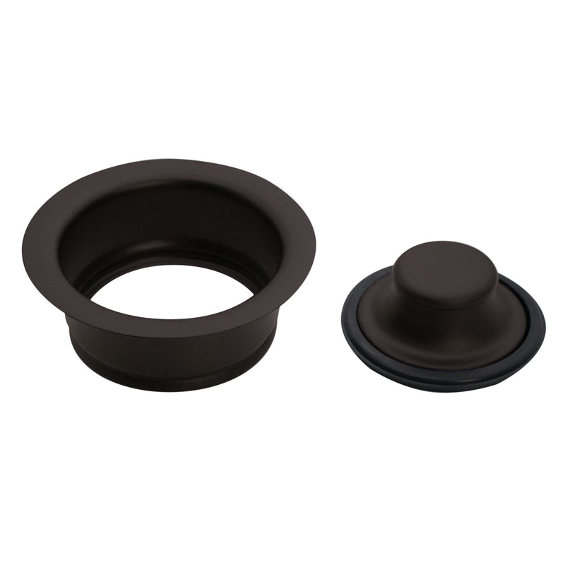 Westbrass D2155-12 Wing Nut Style Large Kitchen Basket Strainer with Waste Disposal Flange and Stopper, Oil Rubbed Bronze
