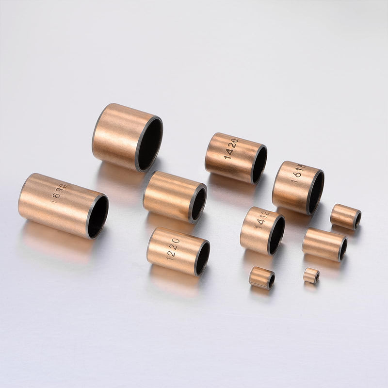 uxcell Sleeve Bearings 3mm Bore x 5mm OD x 5mm Length Plain Bearings Wrapped Oilless Bushings for Sliding Parts of Machinery, 10pcs 10