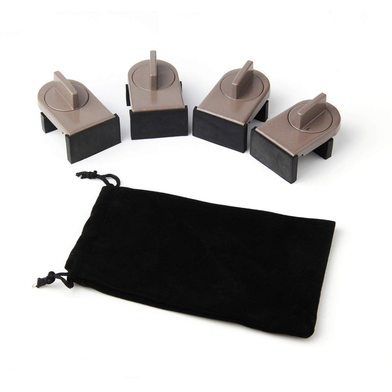 4 Pack Adjustable Sliding Window Locks Window Wedge Window Stop for Home Office and Car by HRLORKC