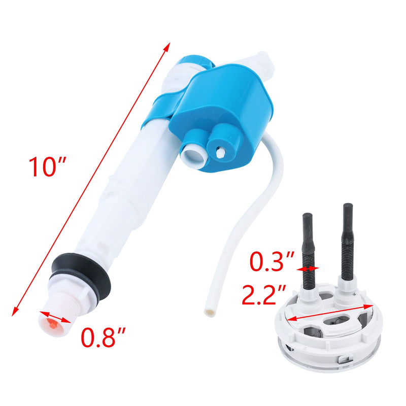 T Tulead Toilet Dual Flush Valve,Fill Valve,Push Button,Toilet Repair Kit 210mm Height, for 255-305mm Toilet Tank, for Ceramic Hole Dia, 65-70mm