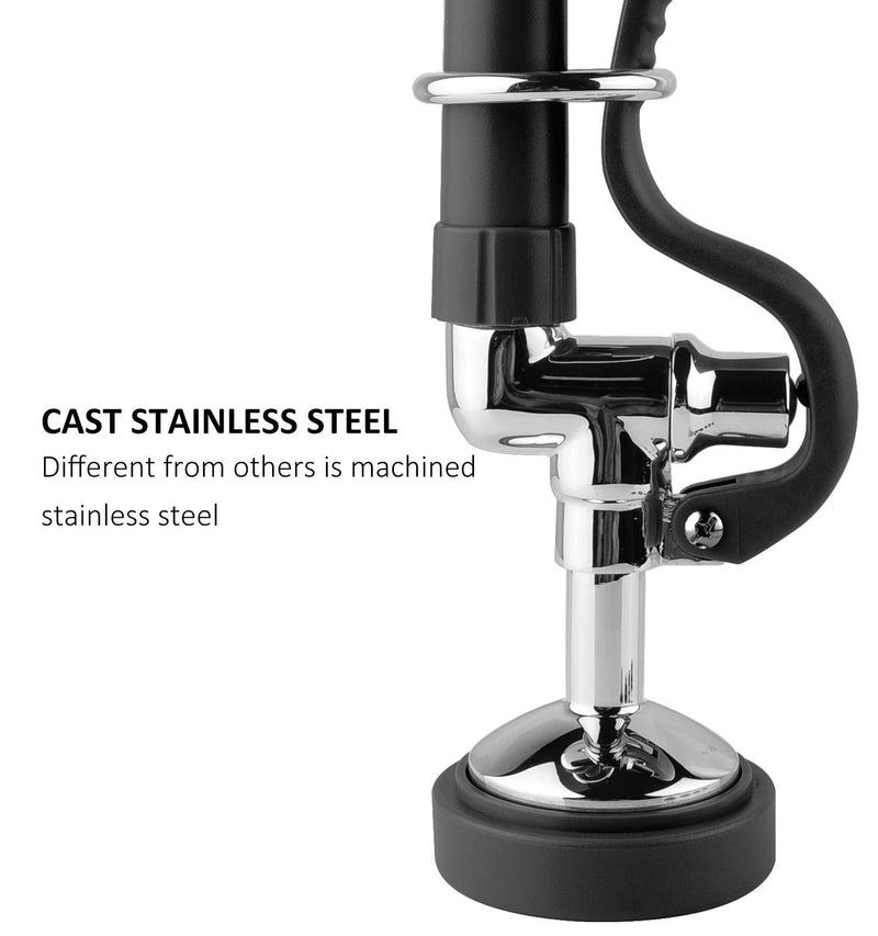 Pre Rinse Sprayer Commercial Sink Faucet Spray Valve Chrome Finished (Black) Black