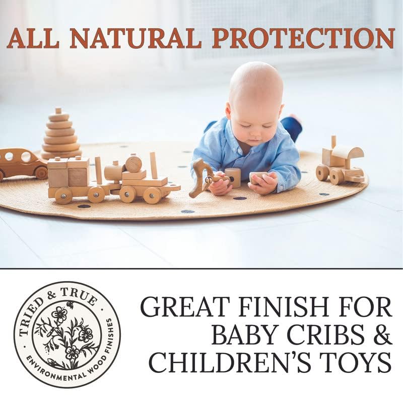 Tried & True Original Wood Finish, 8 oz. - Linseed Oil & Beeswax Blend, Ideal for All Woodwork, Long-Lasting Durability, Food Safe Sealer, Non-Toxic Wood Finish Other 8oz
