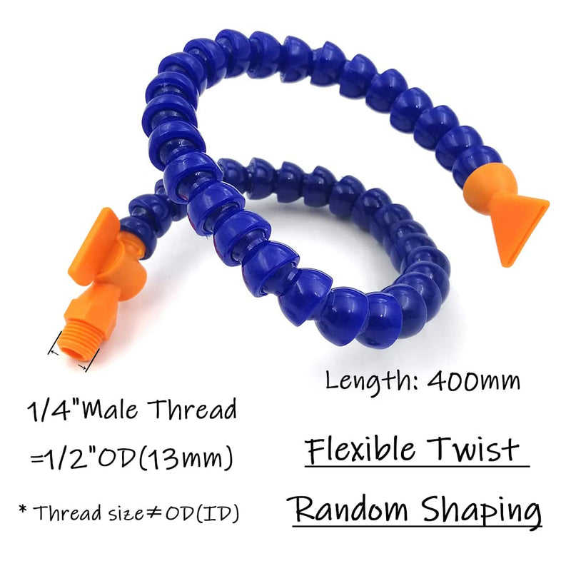 Magnetic Base with Barb Connector + 1/4"PT Flat Nozzle Plastic Coolant Pipe with Switch Adjustable Flexible Water Oil Cooling Hose Flat Mouth