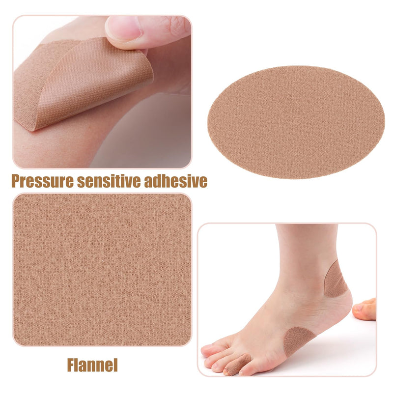40pcs Moleskin Patches, Premium Flannel and Pressure Sensitive Adhesive Mole Skin Pads for Feet Health Prevention Bandages Supplies Lower Friction Suitable for High Heels Shoes Flat Shoes Sneakers