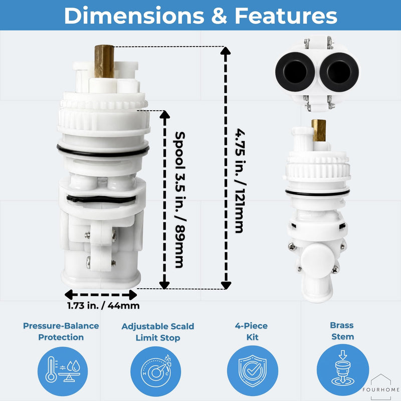 Replacement for Gerber 97-022 and 97-014 Shower Valve Cartridge Kit