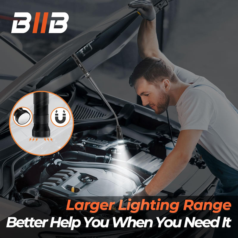 BIIB Gifts for Men, Extendable Telescoping Magnetic Pickup Tools, Mens Gifts for Dad Him Husband Grandpa, Dad Gifts for Men Who Have Everything, Birthday Gifts for Men, Unique Gadgets Tools for Men Jet Black
