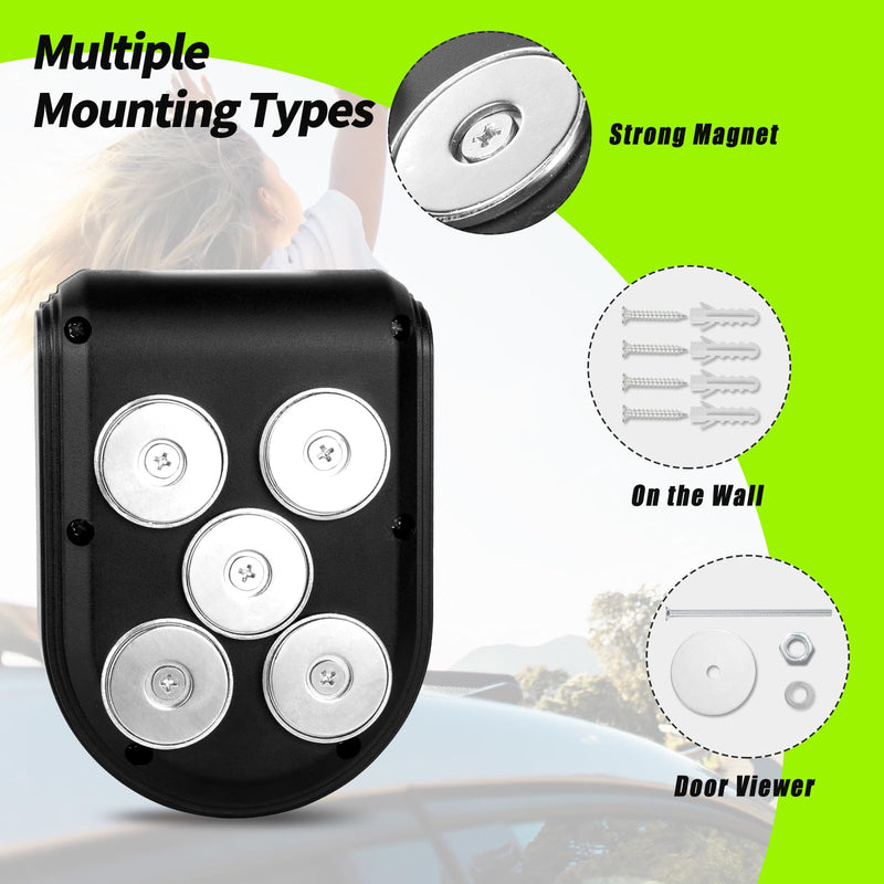Magnetic Key Box with Combination Lock, 5 Strong Magnets, Black, Stores Spare Keys Indoors and Outdoors, Under Car Key Lock Box A-Black 1 Pcs