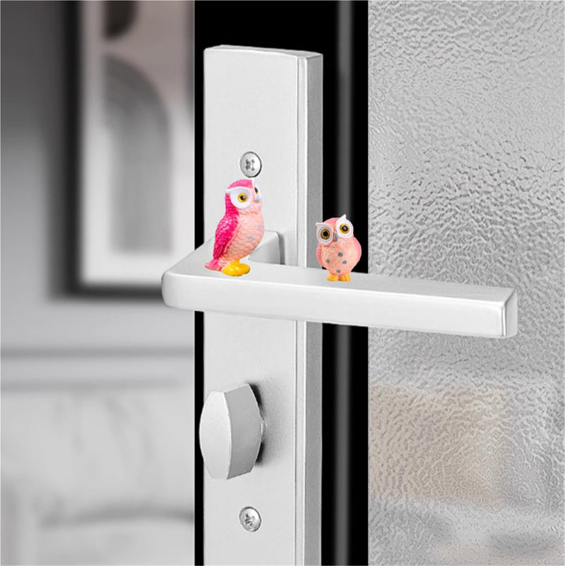 Owl Hinge Heads Decorative Topper Set of 3, Bird Magnetic Hinge Head Toppers,Door Hinge Head Home Decoration Magnetic Hinge Head Home Decoration(B) B