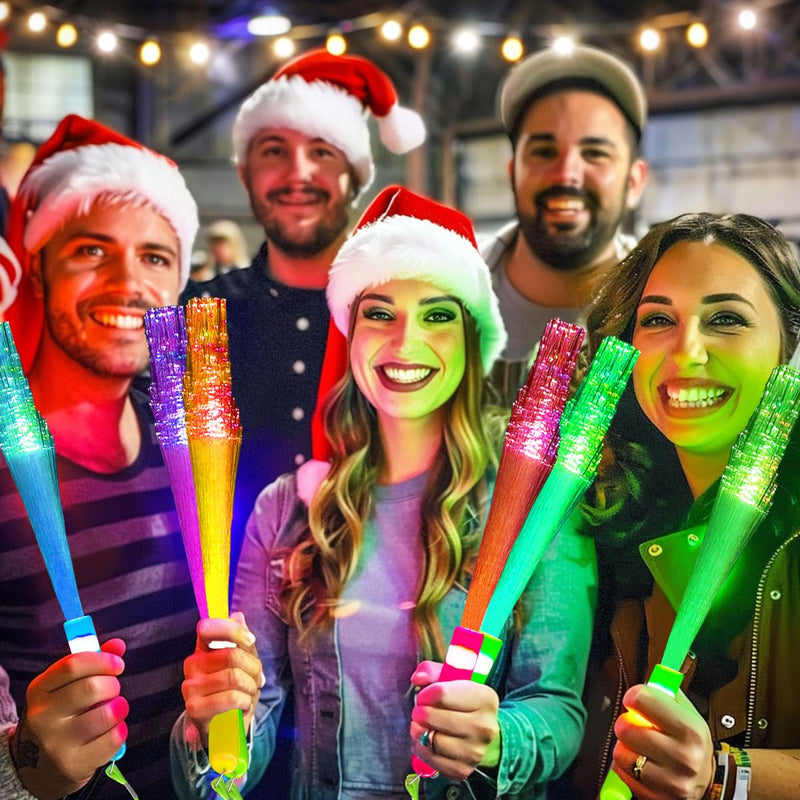 Glow Fiber Optic Wands Sticks LED Light up Wands Bulk,Glow in the dark Party Supplies Favor Flashing Sticks Included Batteries for Birthday Holiday Party Wedding Valentines Day Toys for Kids Him Hers 36PC Fiber Optic