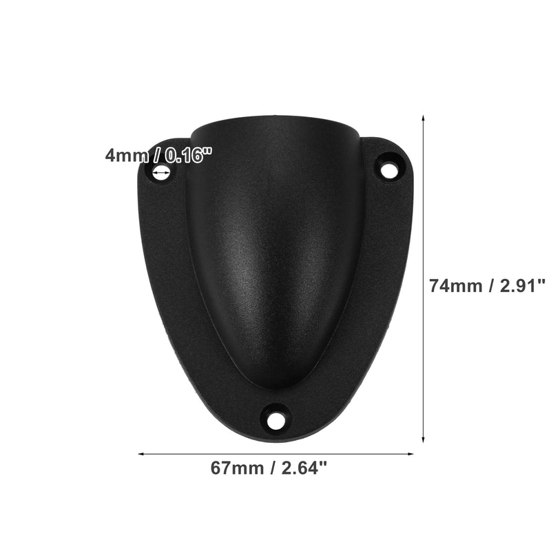 X AUTOHAUX 2.91"x2.64"x1.02" Marine Boat Wire Cover Transducer Wire Cable Cover Clam Shell Vent Wire Cover Black