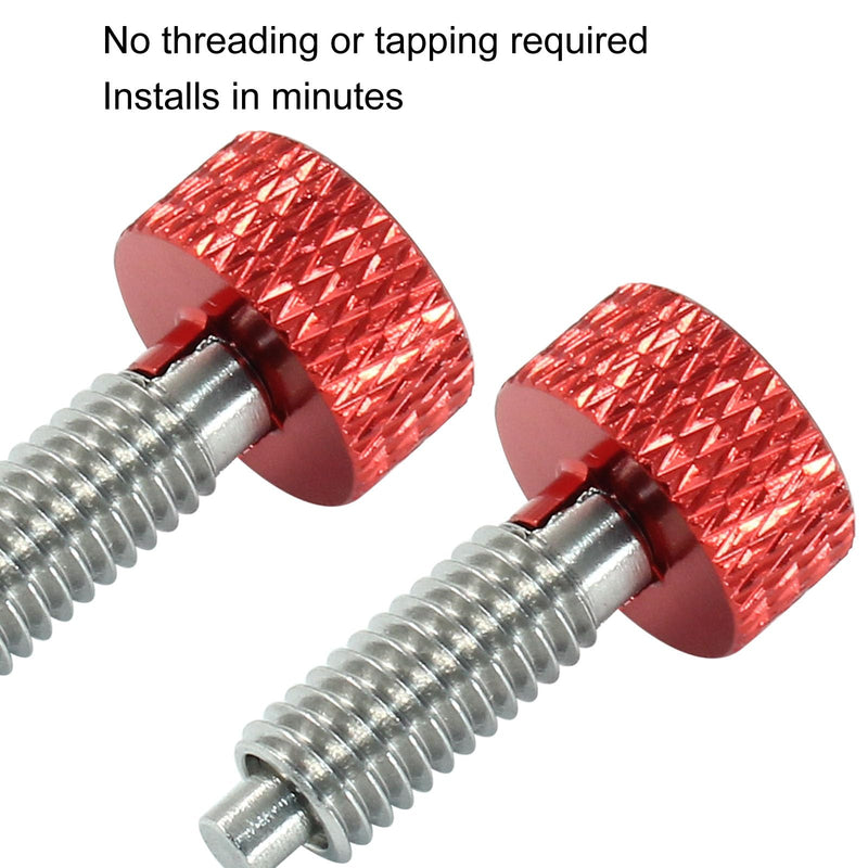 2 Pack Hand Retractable Spring Plunger M6 Type Quick Release Pins Rolling Toolbox Knurled Handle Stainless Steel Spring Pin(Red) Red