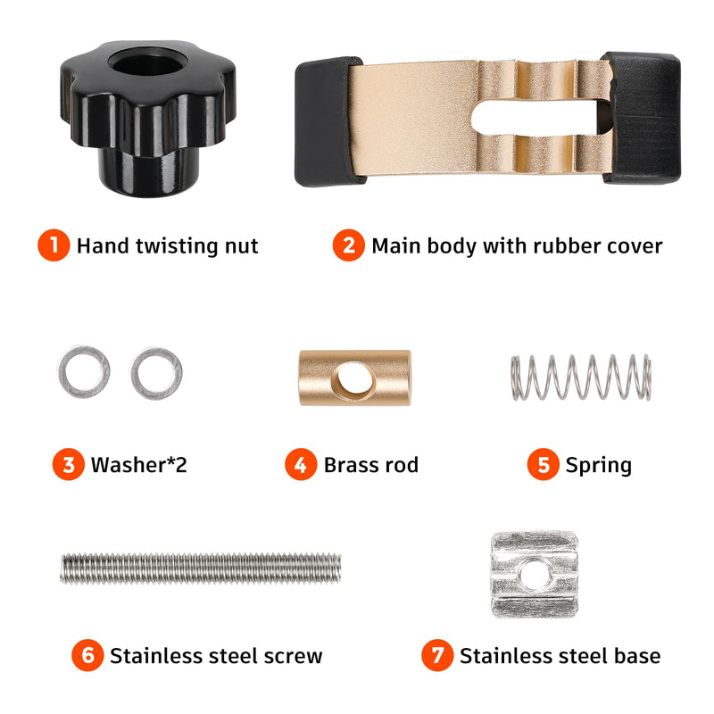 LUNYEE 2PCS Mini Hold Down Clamp Kit, CNC Router Clamp for Woodworking and Metalworking, Compatible with 3018 CNC Router Machine, 3018 Pro Max/ 3018-Pro Ultra, 2.5’’Lx 0.8’’Wx 2.4’’H