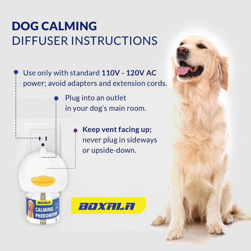 Dog Pheromones Calming Diffuser: Dog Calming Diffuser - Advanced Kit Appeasing Pheromone Diffuser for Dogs - Anxiety Relief for Dogs - Reduce Barking Aggression Fighting Stress - 2 Pack 45ml Refill 3.04 Fl Oz (Pack of 1)