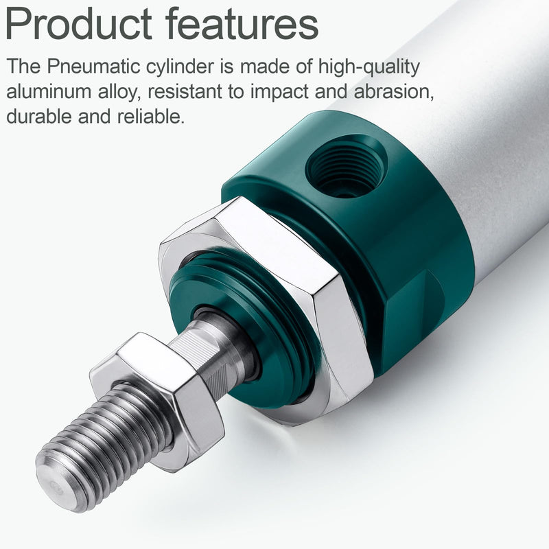 Pneumatic Air Cylinder 25mm Bore 50mm Stroke, Mini Air Cylinder Single Rod Double Action MAL 25 X 50 25mm x 50mm