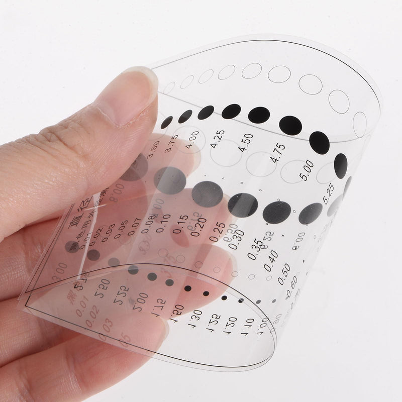 HARFINGTON High Precision SEC Size Estimation Chart Transparency Flaw Detection Film Ruler for Diameter Defects Measuring