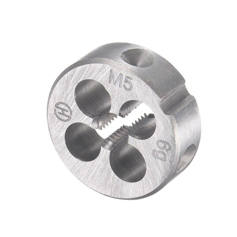 uxcell M5 x 0.8mm Metric Tap and Die Set, Machine Thread Screw Tap with Round Threading Die, Tap & Die Kit for Nut Screw Bolt Thread Repair