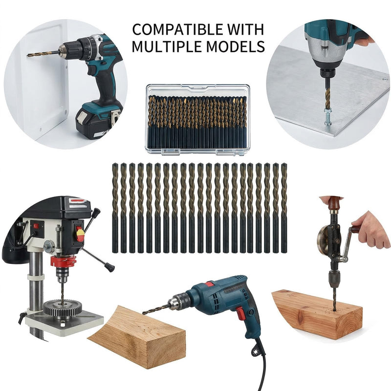 52 Pcs Drywall Router Bits M2 Drywall Cutout Tool 5/32" High Speed Guidepoint Cutting Bits for Power Tools and Spiral Saw