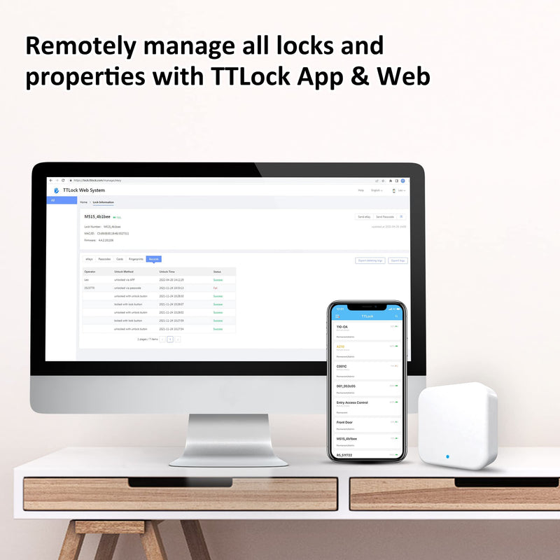 G2 Wifi Gateway Smart Lock for Voice Control, Wi-fi Bridge to TTLock App for Remote Control G2 Gateway