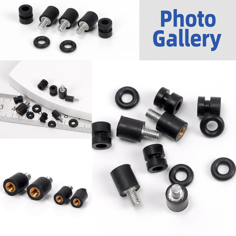 Glarks 24pcs Anti-Vibration Standoffs and Rubber Damper Balls Set Includes M2 M3 Flight Controller Anti-Vibration Fixed Screws and Mount Shock Absorption Balls with Rubber O-Rings m2, m3
