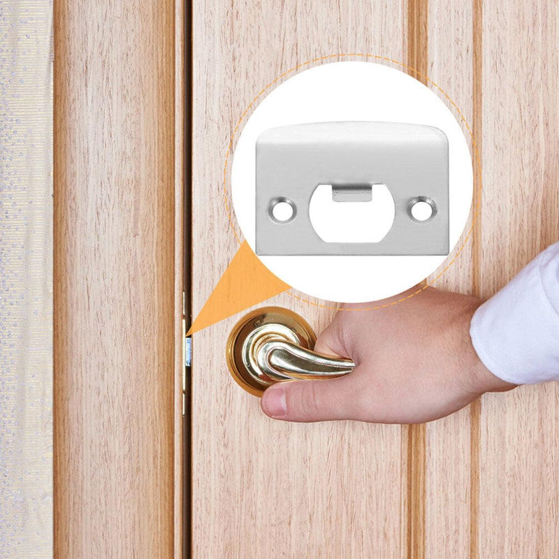 DOITOOL 10PCS Door Strike Plate, Deadbolt Strike Plate, Stainless Steel Deadbolt Covers Door Reinforcement Kit