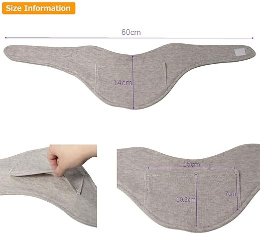 Dark Gray Neck Supporter with Cairo Pocket, Cold Protection, Neck Pad - NewNest Australia