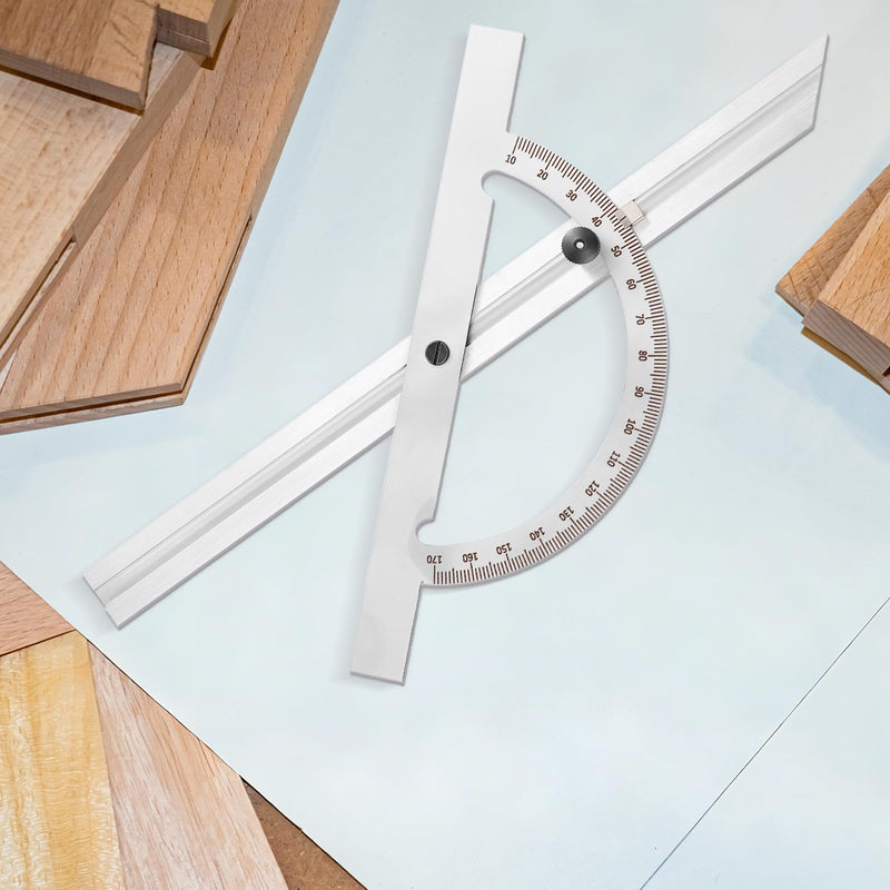 12" Steel Protractor Angle Finder Sliding Bevel Gauge Metal Protractor for Construction Jobs, Cabinet-Making and Fine Carpentry, Measuring Tool for Carpenters & Woodworking Hobbyists