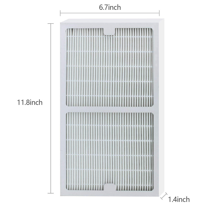 2 Pack IAF-H-100C Filter C Compatiable with Idylis Air Purifiers IAP-10-280 & IAP-10-200 (2 Pack Hepa Filter & 2 Activated Carbon Pre-Filter)