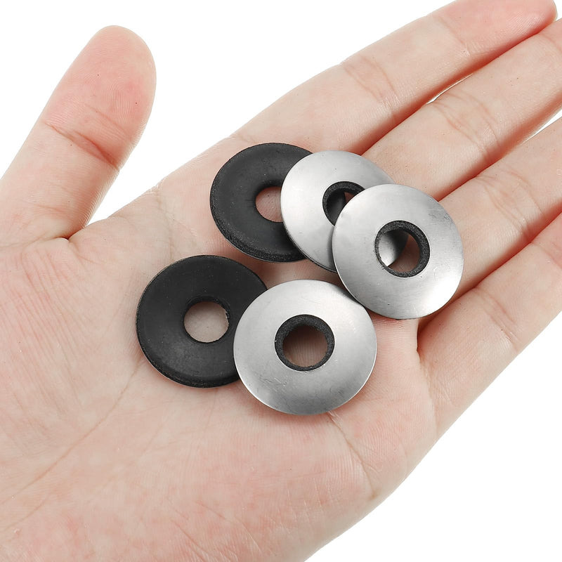 PATIKIL 304 Stainless Steel EPDM Bonded Sealing Washers, 10 Pieces 3/8"x1" Neoprene Rubber Washers Bonded Sealing Gasket for Marine Roof Bolt Supply 3/8"x1"