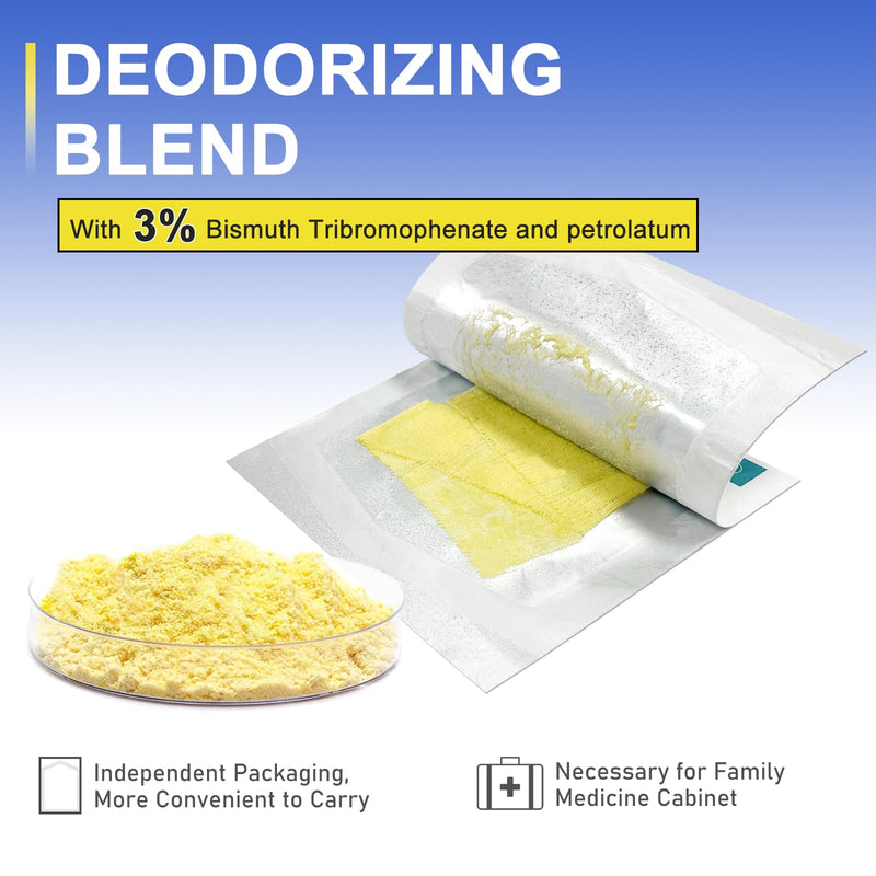 Medical Xeroform Petrolatum Dressing 1"x8", 50 Individual Pack, Non-Adherent Gauze Pad Strip, Fine Mesh Gauze Patch Supplies for Wound Care, Burns, Lacerations, & Skin Grafts