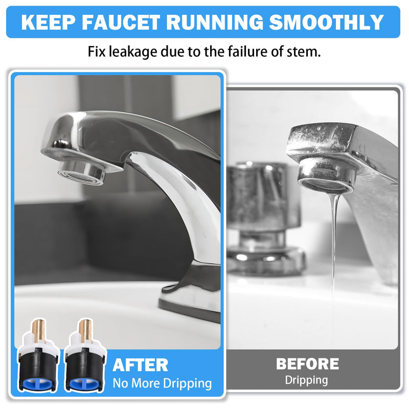 RP60400 Faucet Cartridge Replacement for Delta Diamond Seal Technology (DST), Fits Most Delta 2-Handle Bathroom, Kitchen, Sink and Bathtub Faucets 1920, 1930, 1940, 1960 Series, Leak-Free Black RP60400 Cartridge