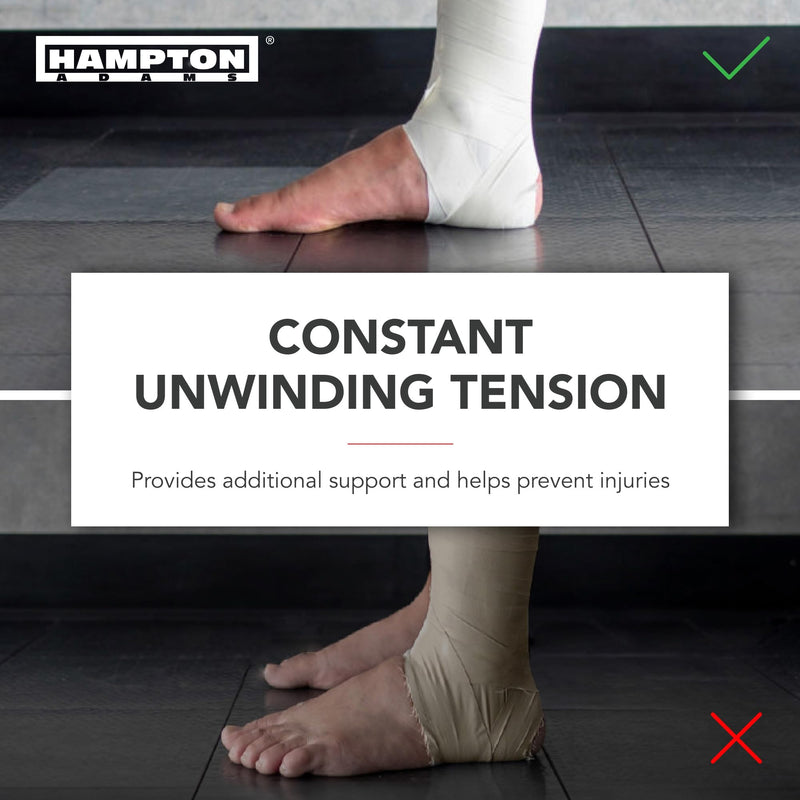 Hampton Adams | As Seen on Shark Tank | Orignial Athletic Sports Tape (3-Pack) | 45ft Rolls | Very Strong Easy Tear NO Sticky Residue | Best Tape for Athlete & Trainers | Fingers Ankles Wrist White