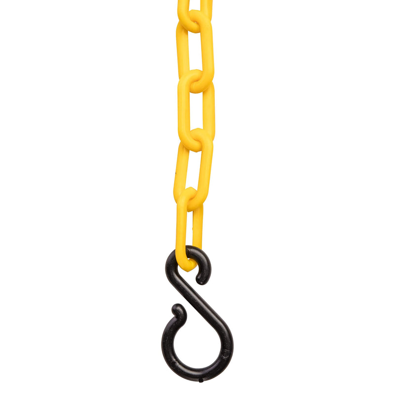 US Weight (Made in USA) 2" x 25' Yellow Plastic Safety Chain ft. SunShield UV Resistant Technology 25 FEET