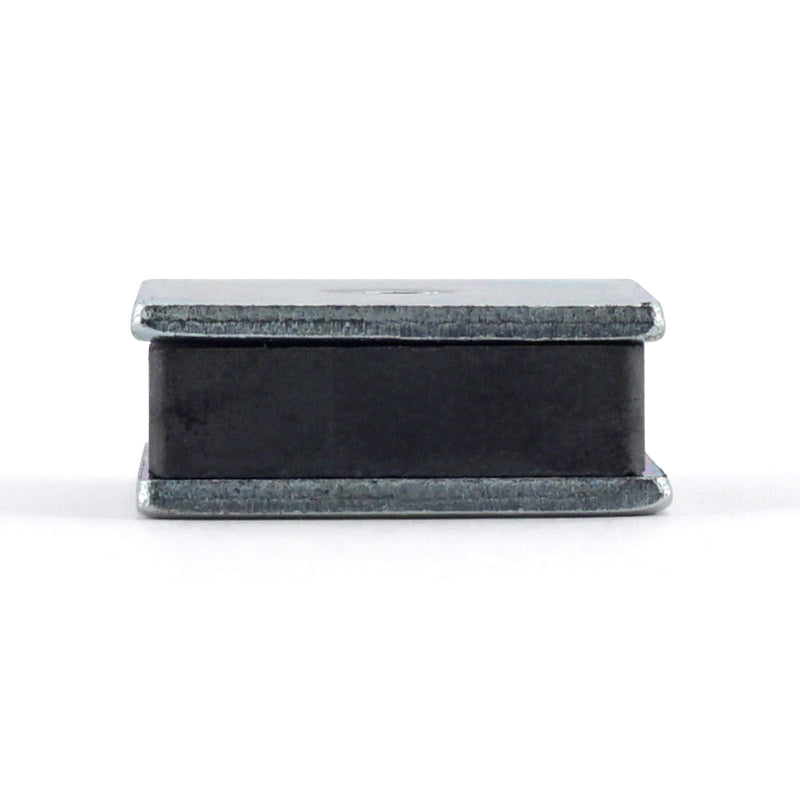 Master Magnetics Ceramic Latch Magnet Assemblies - Rectangular with Center Hole, Zinc Plated, 1" Length, 0.813" Width, 0.313" Height, 12 Pound Pull, Silver, Pack of 24, CA41LWHX24